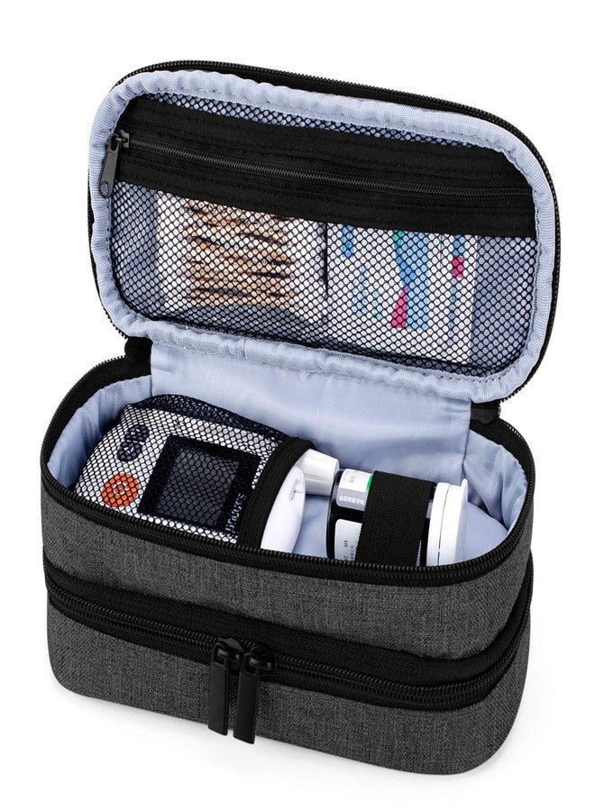 Yarwo Insulin Cooler Travel Case, Double-Layer Diabetic Travel Case with 2 Ice Packs, Diabetic Supplies Organizer for Insulin Pens, Blood Glucose Monitors or Other Diabetes Care Accessories, Black - Image 3